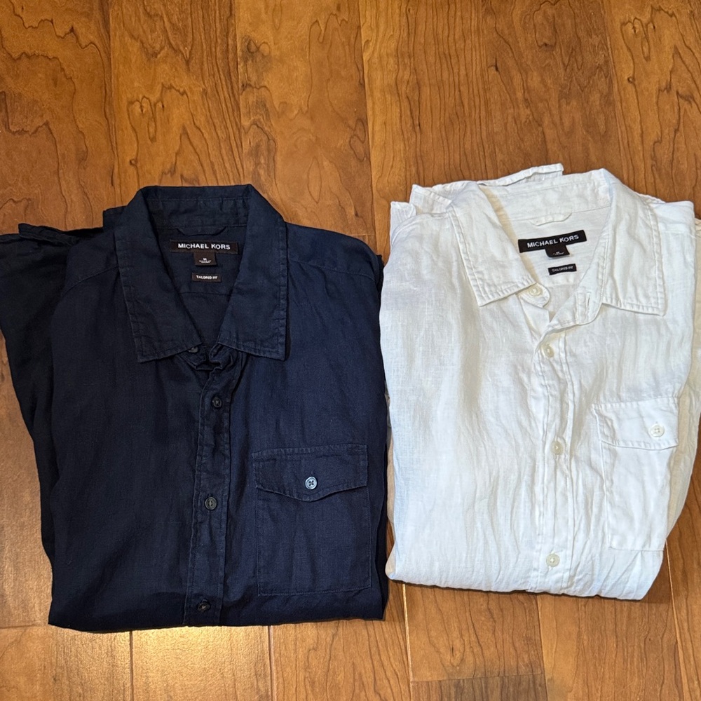 Bundle of 2 Michael Kors linen shirts